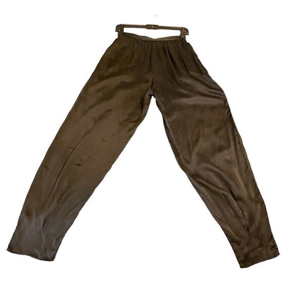 Vintage Flora Kung Collection Black Silk Harem Pants Size 0 - Picture 2 of 10